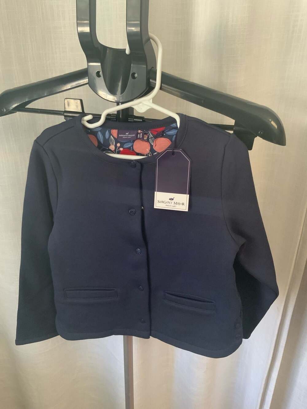 Sergent Major Jacket Girls Size 5 Years 110CM Navy Blue